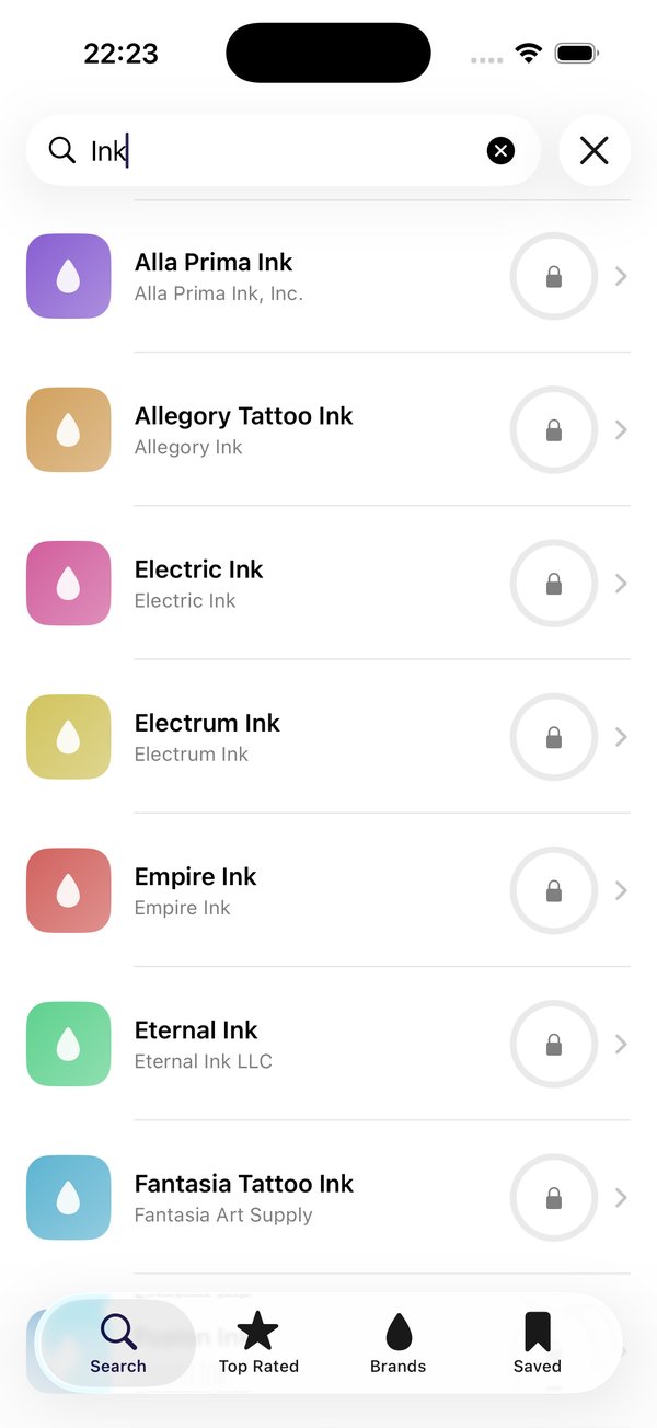 Search tattoo ink brands in Inked